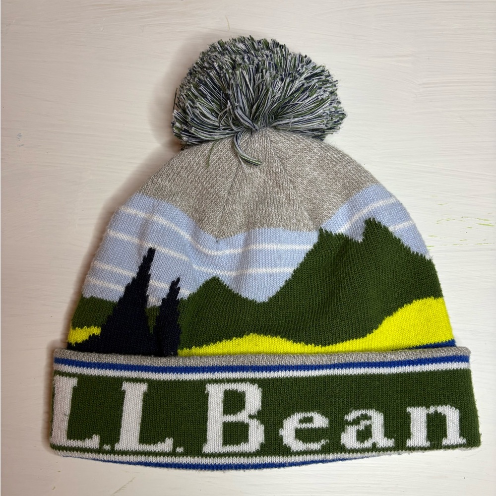 KIDS L.L. Bean Multicolor Knit Pom Beanie